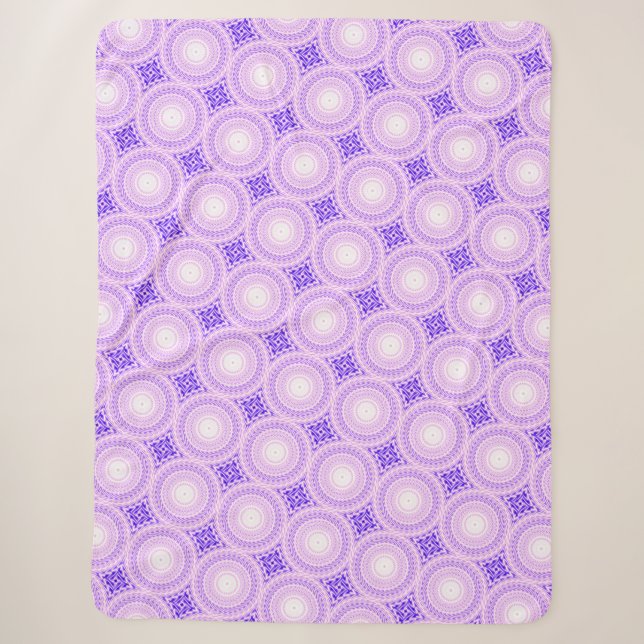 Helle lila Kreise Sherpadecke (Vorderseite)