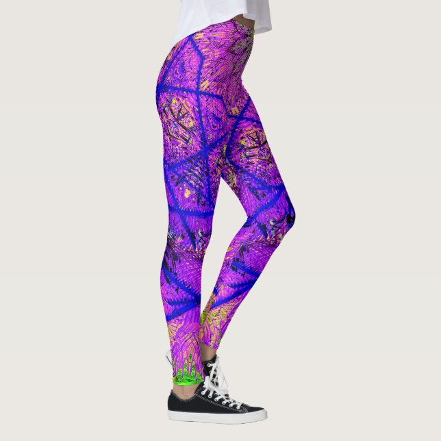 Helle Lila Muster Leggings (Rechts)