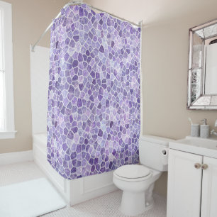 Helle Lilac und Lila Cobbled Patchwork Terrazo Pa Duschvorhang