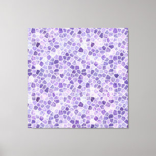 Helle Lilac und Lila Cobbled Patchwork Terrazo Pa Leinwanddruck