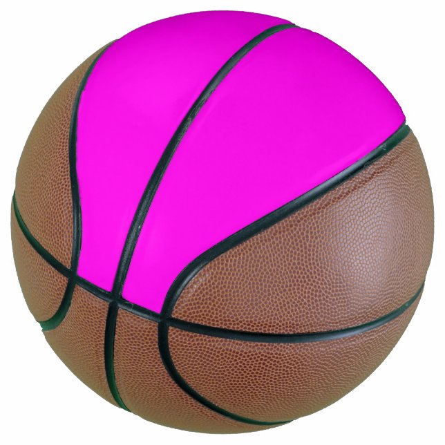 Helle Magenta Solid Color Basketball (angewinkelt)