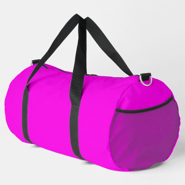 Helle Magenta Solid Color Duffle Bag (Rechte Ecke)