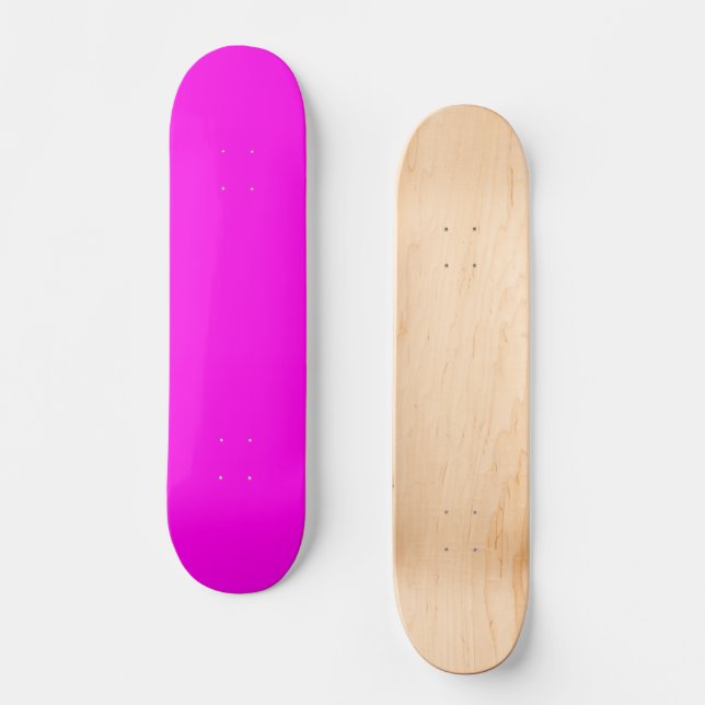 Helle Magenta Solid Color Skateboard (Vorderseite)