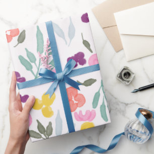 Helle malerische botanische Geschenkverpackung Geschenkpapier