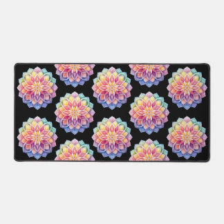 Helle Mandala-Blumen-Schreibtischmatte Schreibtischunterlage
