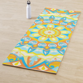 Helle Mandala-Yoga-Sommer-Boho-Übung Fitness Yogamatte