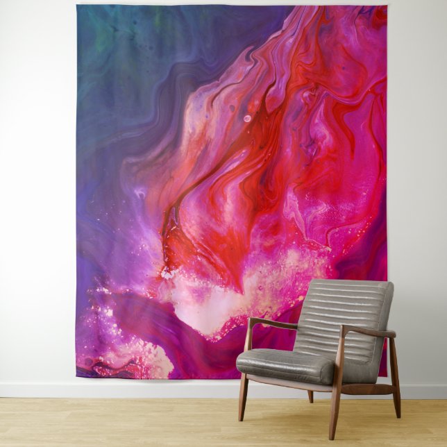 *~* Helle Marmor Hot Pink Abstrakte Kunst Wandteppich (Beispiel)