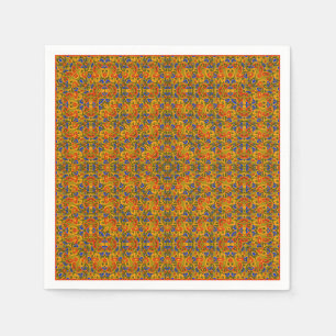 Helle mehrfarbige Muster Taschentuch orange Serviette