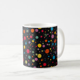 Helle mehrfarbige Tupfen Kaffeetasse