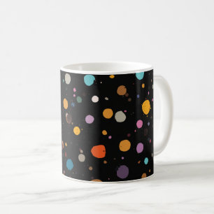 Helle mehrfarbige Tupfen Kaffeetasse