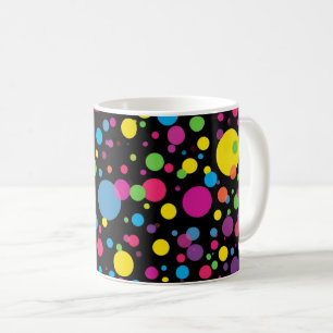 Helle mehrfarbige Tupfen Kaffeetasse