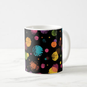 Helle mehrfarbige Tupfen Kaffeetasse