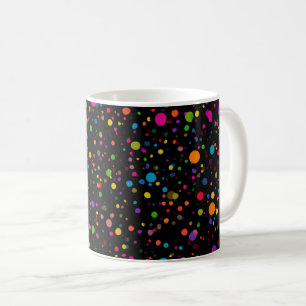 Helle mehrfarbige Tupfen Kaffeetasse