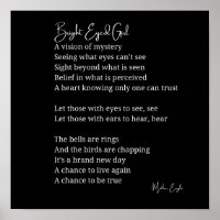 Helle Mit Augen Girl Inspiration Gedicht Wall Art 