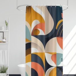 Helle Mitte des modernen Jahrhunderts Duschvorhang