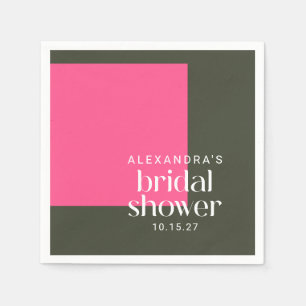 Helle Mod Groovy Pink Green Brautparty Custom Serviette