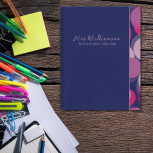 Helle moderne Abstrakt Teacher's Spiral Notebook Notizbuch