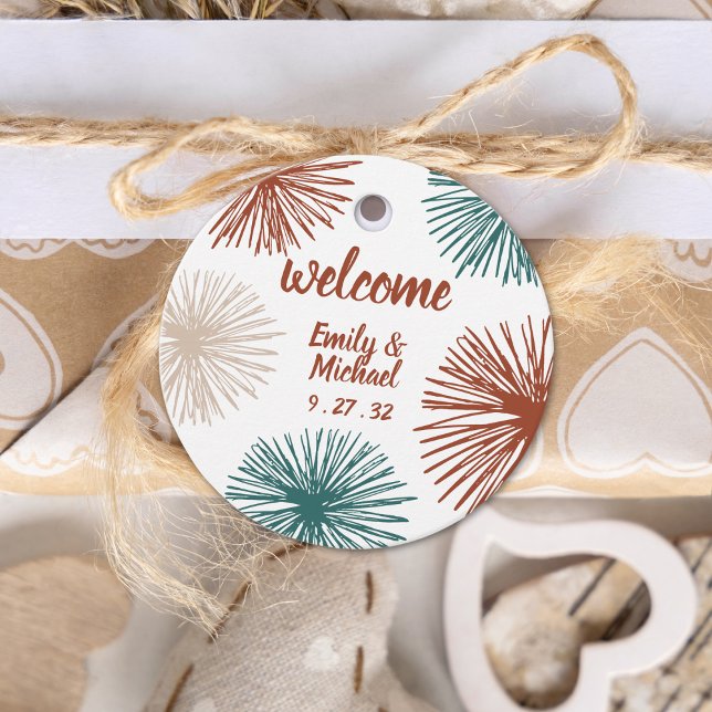 Helle moderne Abstrakte dunkle Aquamarine Kupfer B Geschenkanhänger (Von Creator hochgeladen)