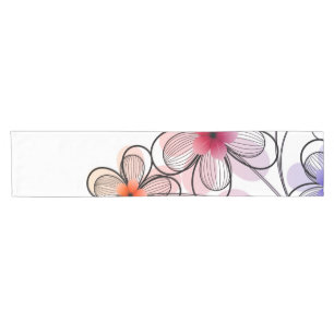 Helle moderne Blumen Kurzer Tischläufer