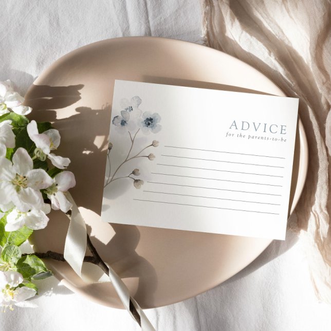 Helle, moderne, einfache Blumenspülung Hinweiskarte (Von Creator hochgeladen)