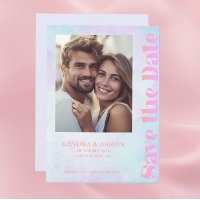 Helle, moderne Neonhochzeit spart das Datum