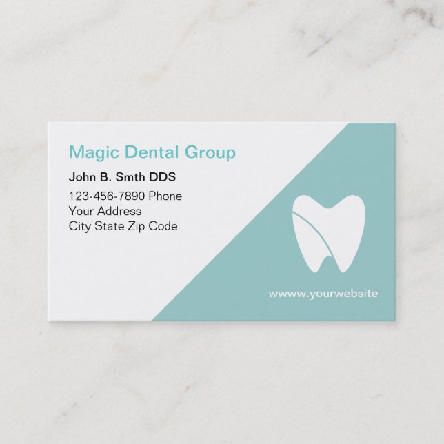 Helle, moderne New Dentis Business Cards Visitenkarte (Vorderseite)
