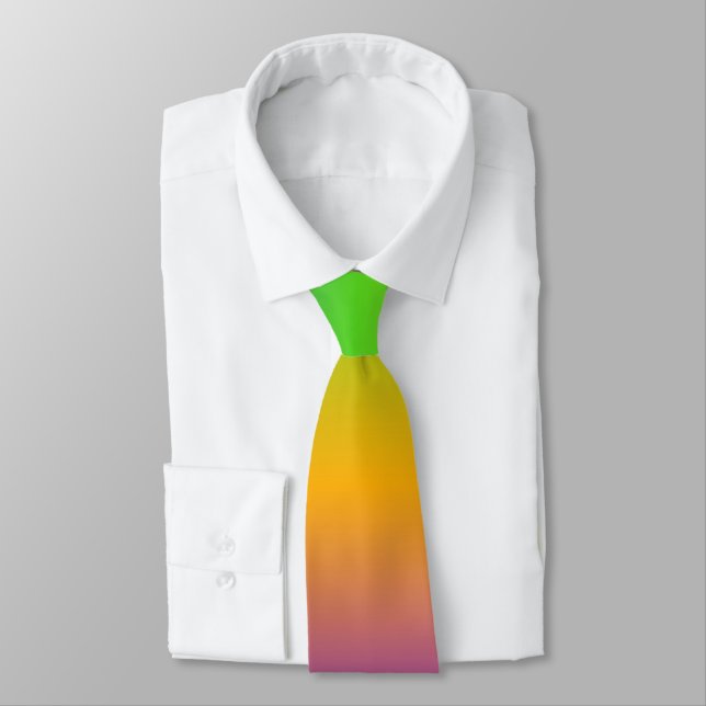 Helle moderne Regenbogen-Ombre-Stil Krawatte (Gebunden)