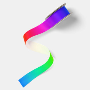 Helle, moderne Regenbogenfarben Satinband