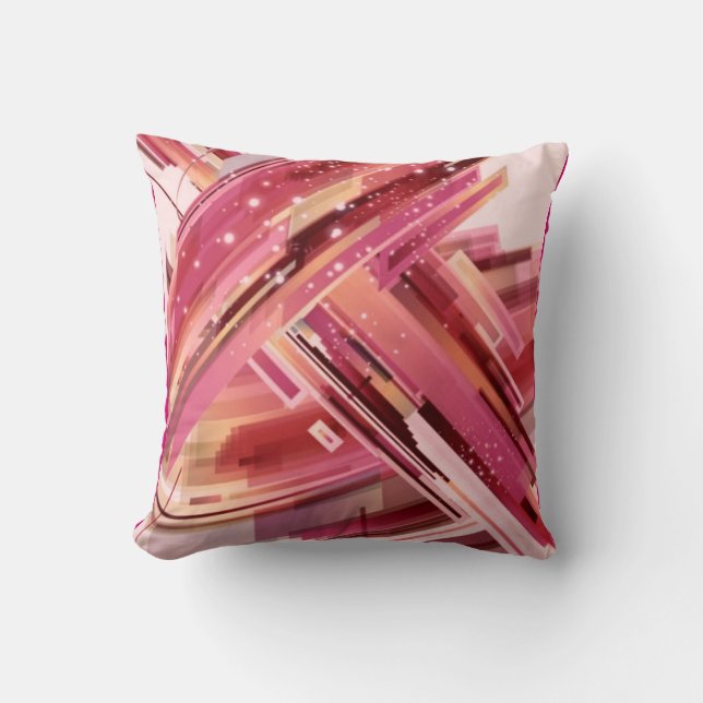 Helle, moderne Vorlage für Monogram-Kissen Kissen (Vorderseite)