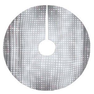 Helle Mosaik: Glänzendes Grau Abstract. Polyester Weihnachtsbaumdecke
