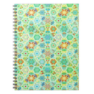 Helle Mosaikfliesen Spiral Foto Notebook Notizblock