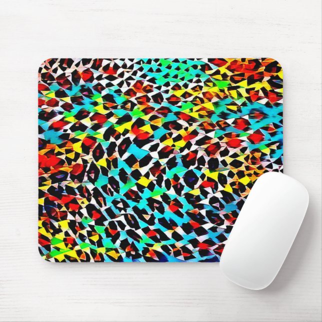 Helle Multicolor Modern Mosaik Mousepad (Mit Mouse)