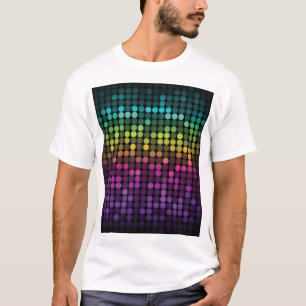 Helle Multicolor Vintage Abstrakte Kunst T-Shirt