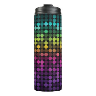 Helle Multicolor Vintage Abstrakte Kunst Thermosbecher
