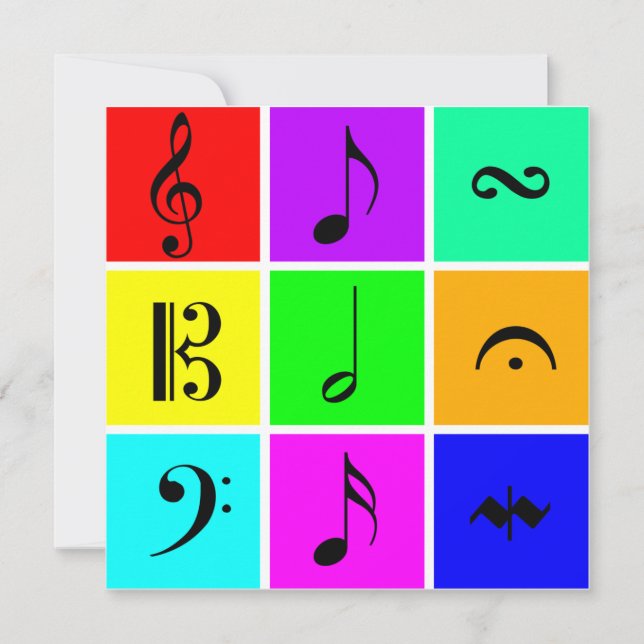 helle Musiksymbole (Vorderseite)