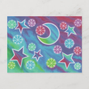 Helle Nachtpostkarte Postkarte