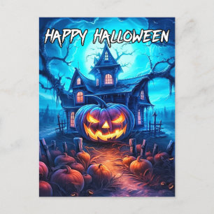 Helle Nefarious Happy Halloween Pumpkin Postkarte