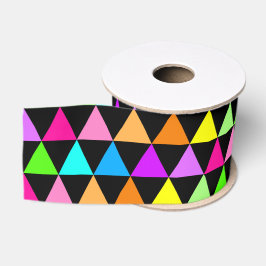 Helle Neon 80er Farben Dreiecke Grosgrain-Band Ripsband
