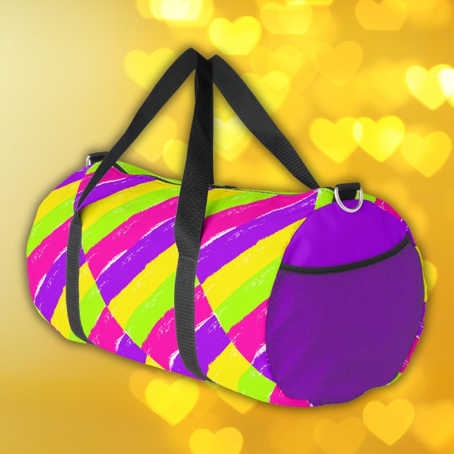 Helle Neon Paint Brush Strokes | Duffle Bag (Von Creator hochgeladen)