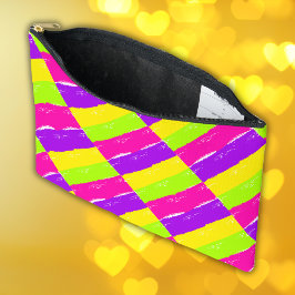 Helle Neon Paint Brush Strokes | Zubehörtasche