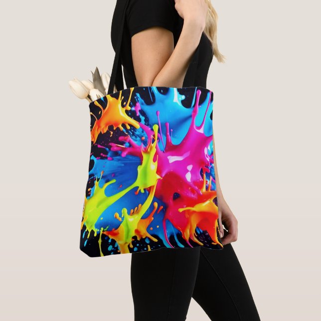 Helle Neon Splashes im Abstrakten Kunststil (Von Nahem)
