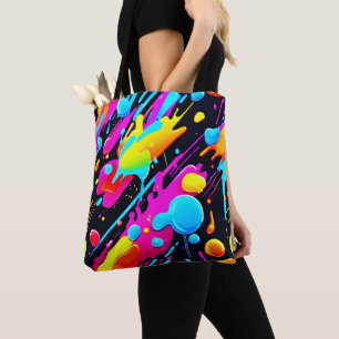 Helle Neon Splashes in Abstrakten Artwork