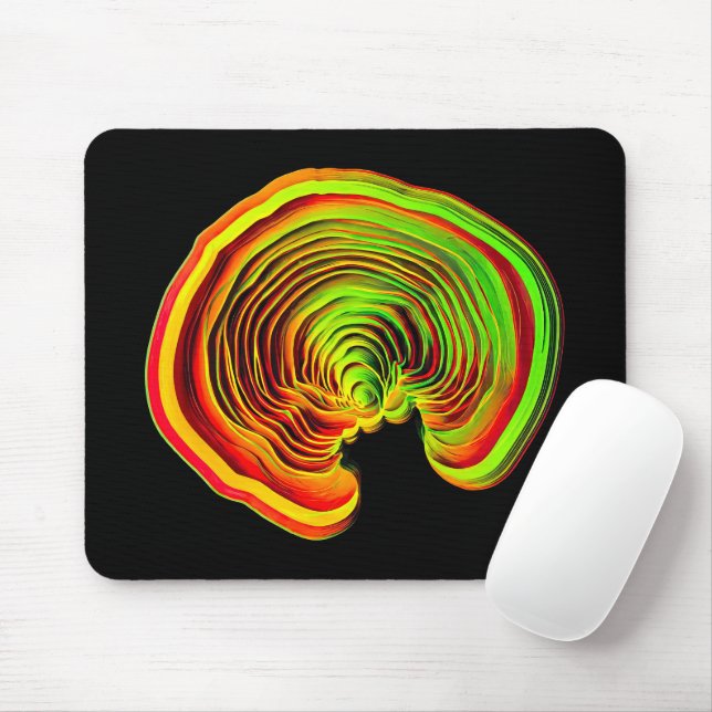 Helle Neon-Topographie-Soundwelle-Tech Mousepad (Mit Mouse)