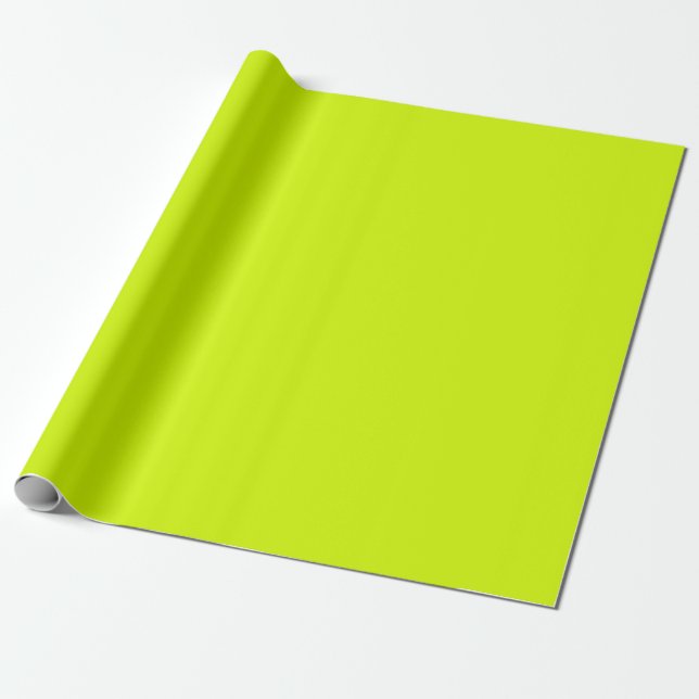 Helle Neon Yellow Green Chartreuse Solid Color Geschenkpapier (Ungerollt)