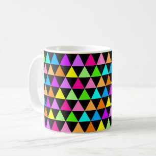 Helle Neonfarben Dreiecke Gedruckte Tasse