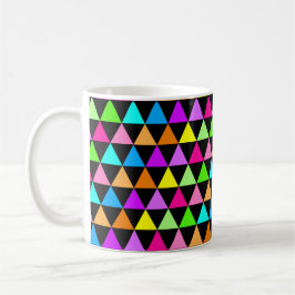 Helle Neonfarben Dreiecke Gedruckte Tasse