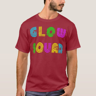 Helle Neonfarben Glow Squad Retro Disco Party T-Shirt
