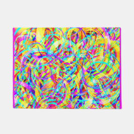 Helle Neonmuster Print Fußmatte
