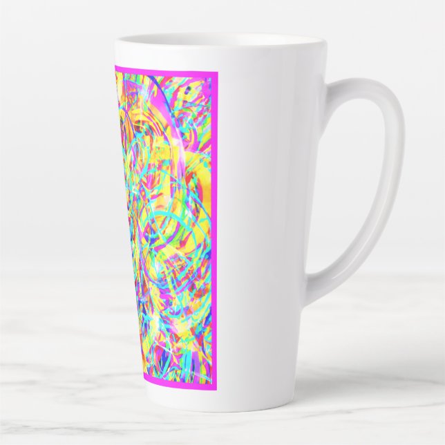 Helle Neonmuster Print Milchtasse (Rechts)