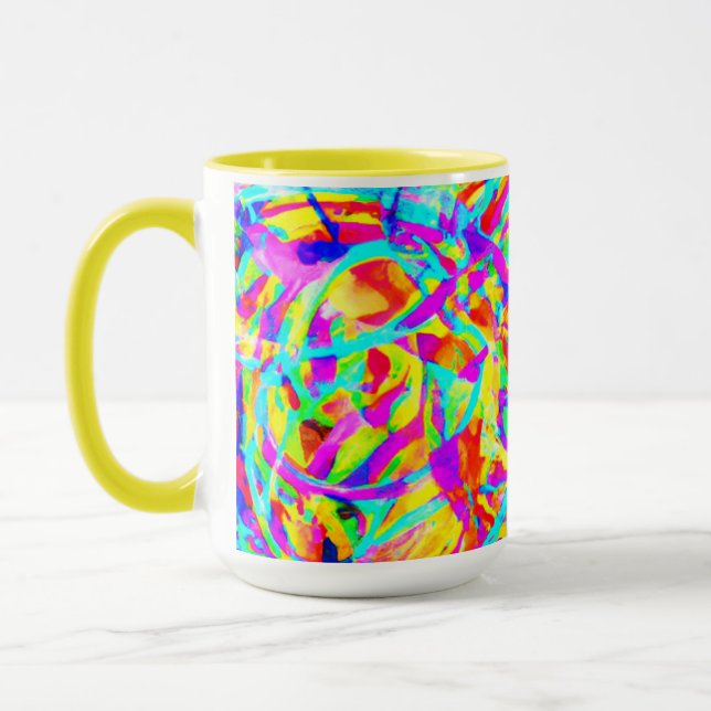 Helle Neonmuster Print Tasse (Links)